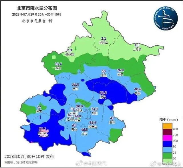 北京降雨时间或超70小时